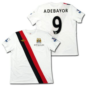 【選手支給品】マンチェスターシティ 10/11 サード 半袖 # 9 アデバヨール EPLパッチ