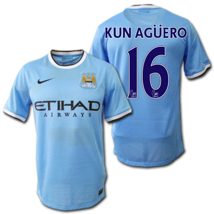 楽天市場】マンチェスターシティ 13/14 ホーム(水色) #16 KUN AGUERO 