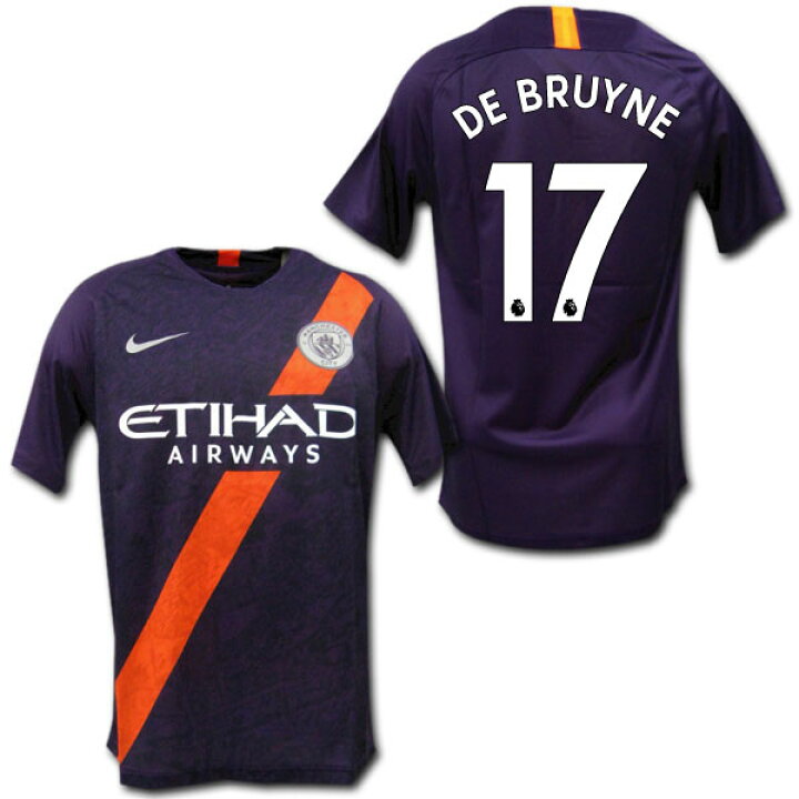 楽天市場】マンチェスターシティ 18/19 サード(紫) ＃17 DE BRUYNE デ  