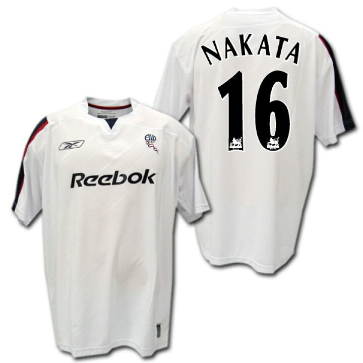 楽天市場】ボルトン 05/06 ホーム(白) #16 NAKATA 中田英寿 REEBOK製 