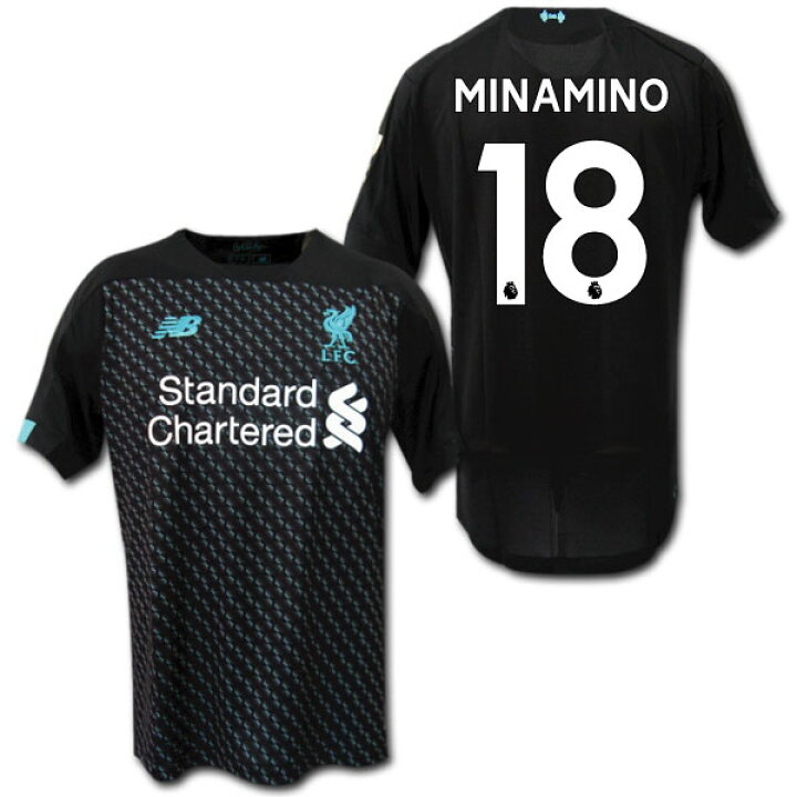 楽天市場】19/20 リバプール 3rd（黒） ＃18 MINAMINO 南野拓実選手 