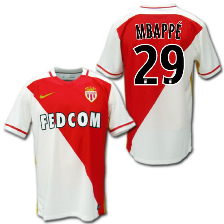 楽天市場】ASモナコ 15/16 ホーム(赤白) #29 MBAPPE ムバッペ ナイキ製 
