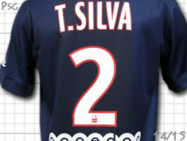 楽天市場】14/15 PSG パリサンジェルマン ホーム（紺） #2 T.SILVA 