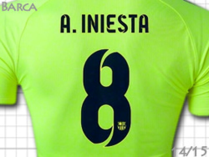 楽天市場】FCバルセロナ 14/15 3rd（黄色） #8 A.INIESTA イニエスタ 