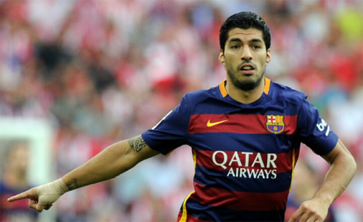 楽天市場】FCバルセロナ 15/16 ホーム（青赤） # 9 SUAREZ ルイス 