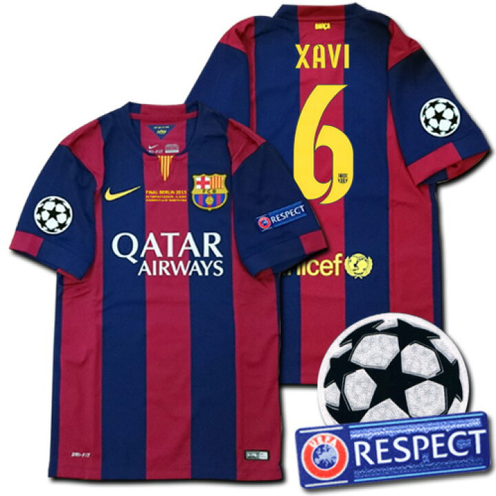 楽天市場 最後1着 14 15 Fcバルセロナ 6 Xavi シャビ Cl決勝仕様 Home 青赤 Nike O K A フットボール 楽天市場 最後1着 14 15 Fcバルセロナ 6 Xavi シャビ Cl決勝仕様 Home 青赤 Nike O K A フットボール