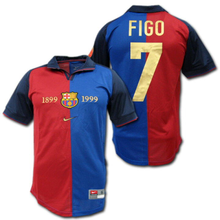 楽天市場】【復刻】FCバルセロナ 99/00 ホーム 100周年 #7 FIGO ナイキ 