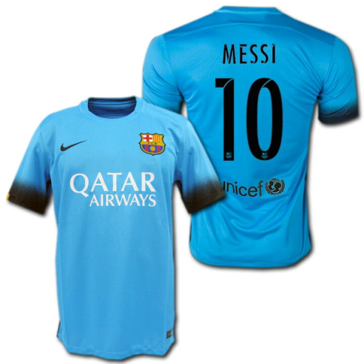 楽天市場】FCバルセロナ 15/16 サード（水色） #10 MESSI リオネル 