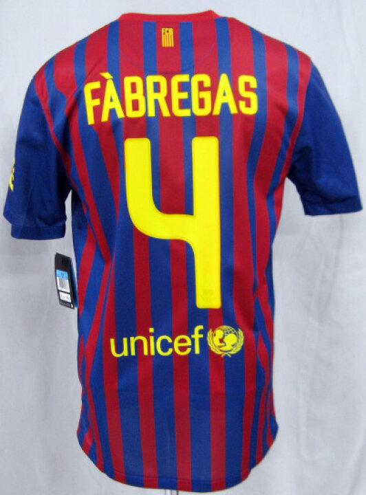 楽天市場】FCバルセロナ 11/12 ホーム（青/赤）#4 FABREGAS セスク 