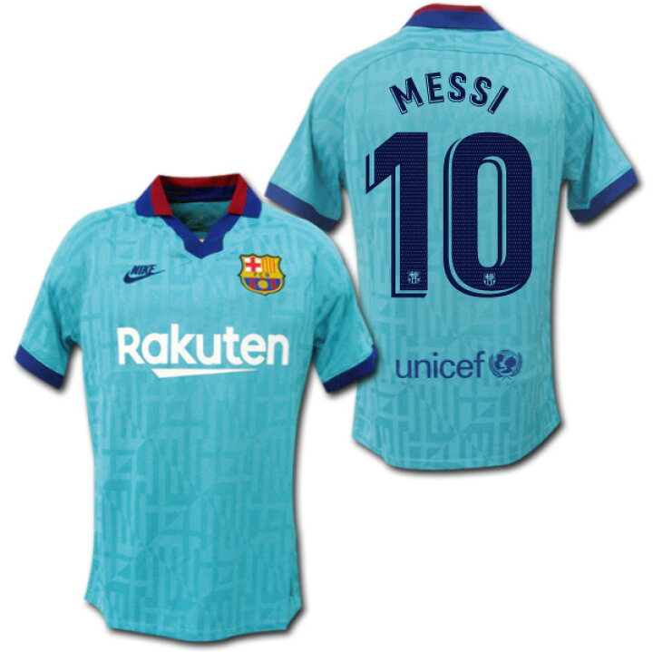 楽天市場 Fcバルセロナ 19 3rd エメラルド 10 Messi メッシ Nike ユニフォーム メール便送料無料 O K A フットボール