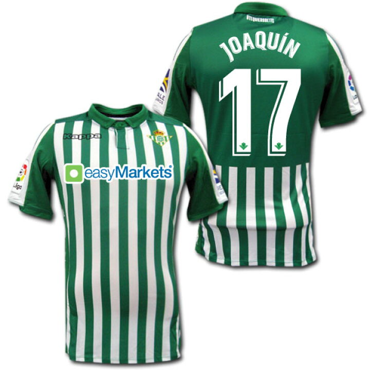 楽天市場 19 レアル ベティス ホーム 緑 白 オーセンティック 17 Joaquin ホアキン Kappa メール便送料無料 O K A フットボール