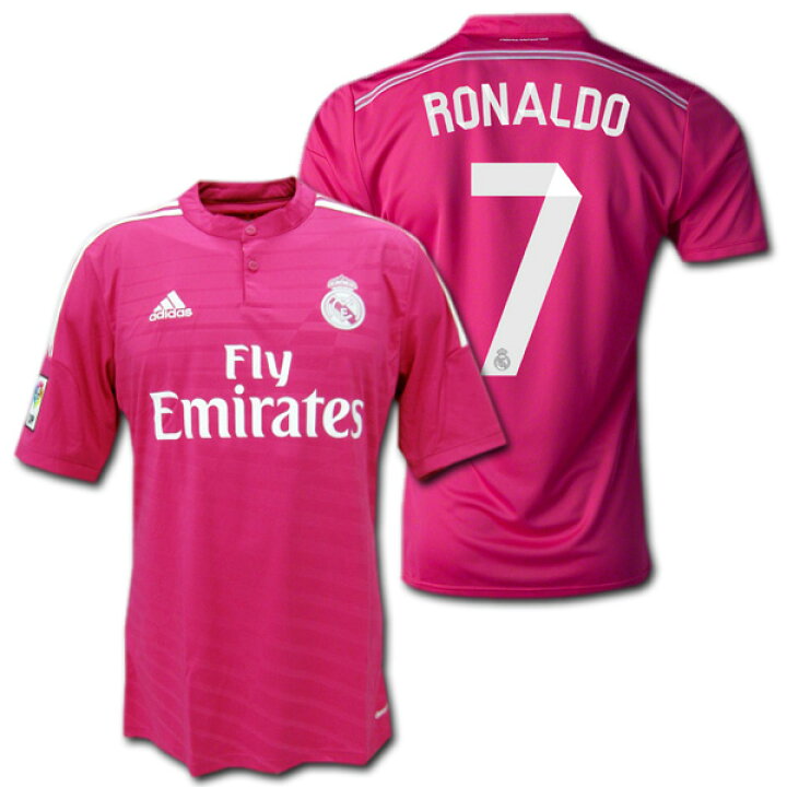 楽天市場 レアルマドリード 14 15 アウェイ ピンク 7 Ronaldo クリスティアーノ ロナウド アディダス製 マーキング済モデル O K A フットボール