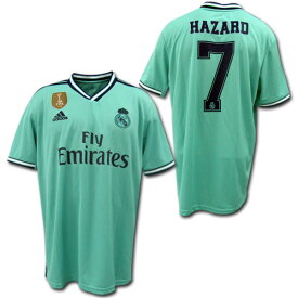 【CWC2018パッチ付】19/20　レアル・マドリード　3rd(エメラルド)　＃7　HAZARD　アザール　adidas【CL仕様】