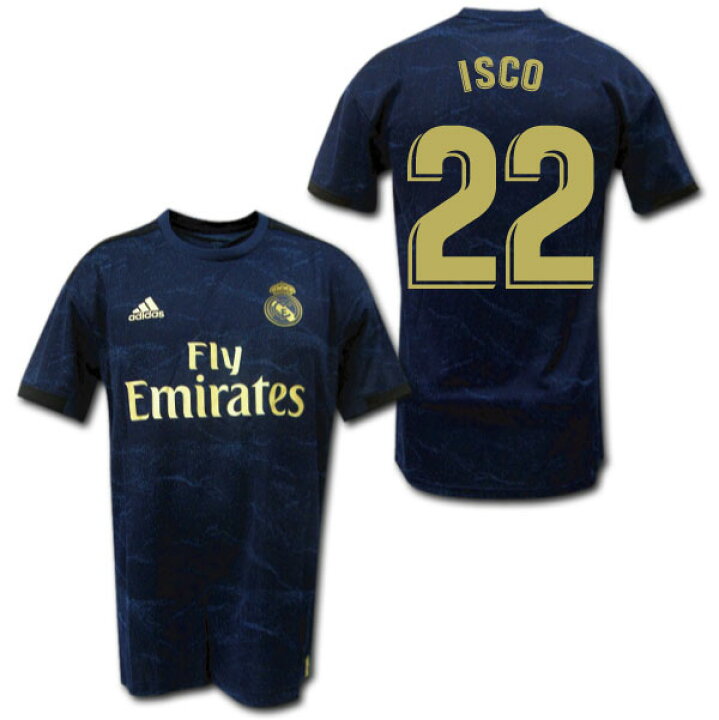 楽天市場】19/20 レアル・マドリード アウェイ(ネイビー) ＃22 ISCO 