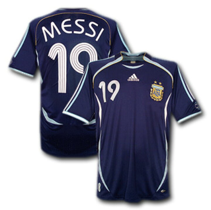 楽天市場】アルゼンチン代表 2006 アウェイ（紺） #19 MESSI リオネル  