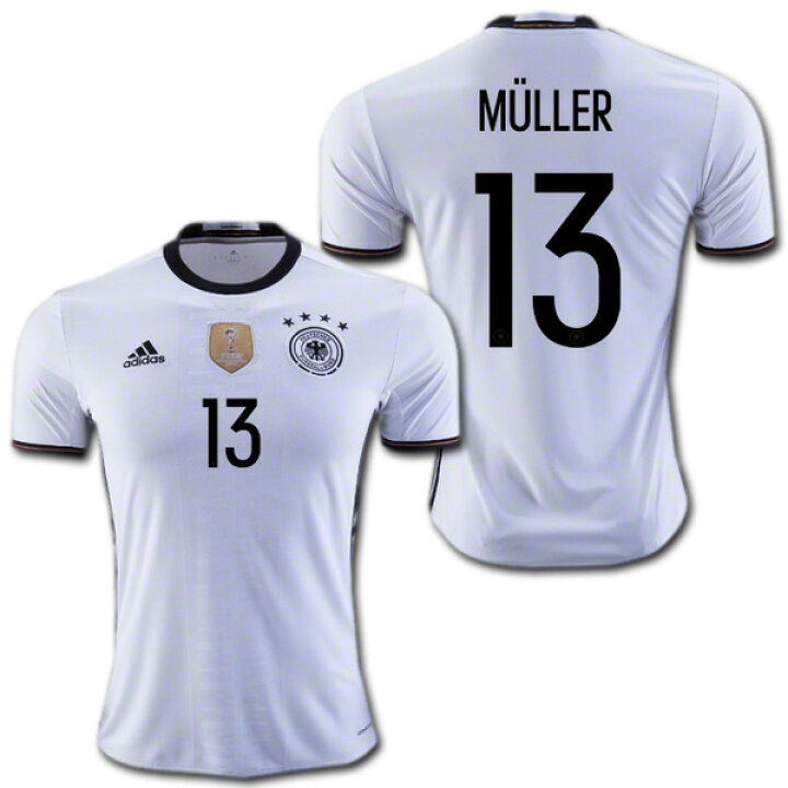 楽天市場 ドイツ代表 16 ホーム 白 13 Muller トーマス ミュラー ユーロ16 Adidas O K A フットボール