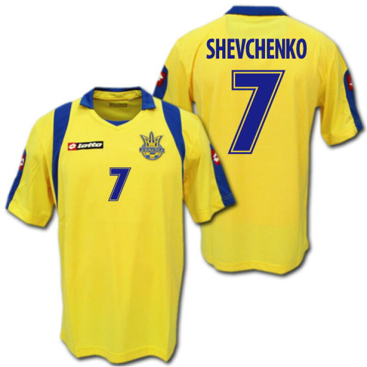 楽天市場】ウクライナ代表 08 ホーム(黄色) #7 SHEVCHENKO 