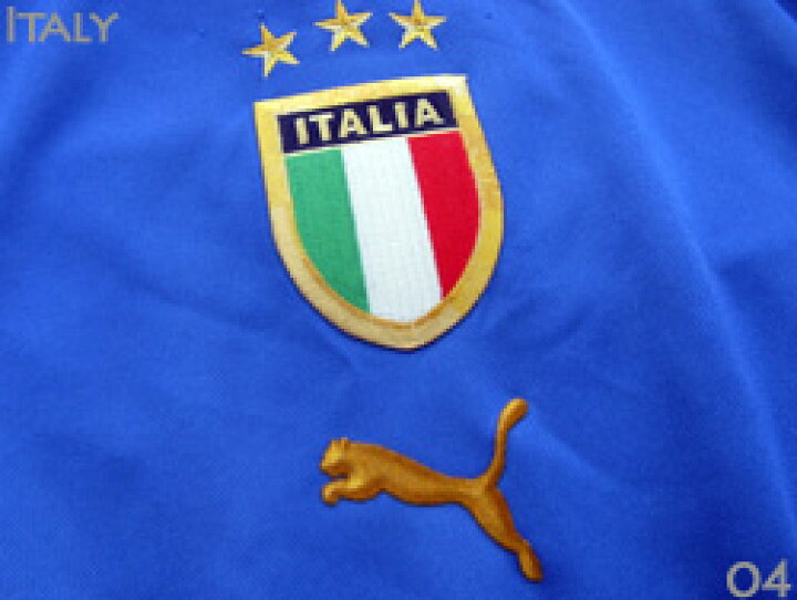 楽天市場】2004 イタリア代表 ホーム（青） 半袖 PUMA製 ザ・ニール 