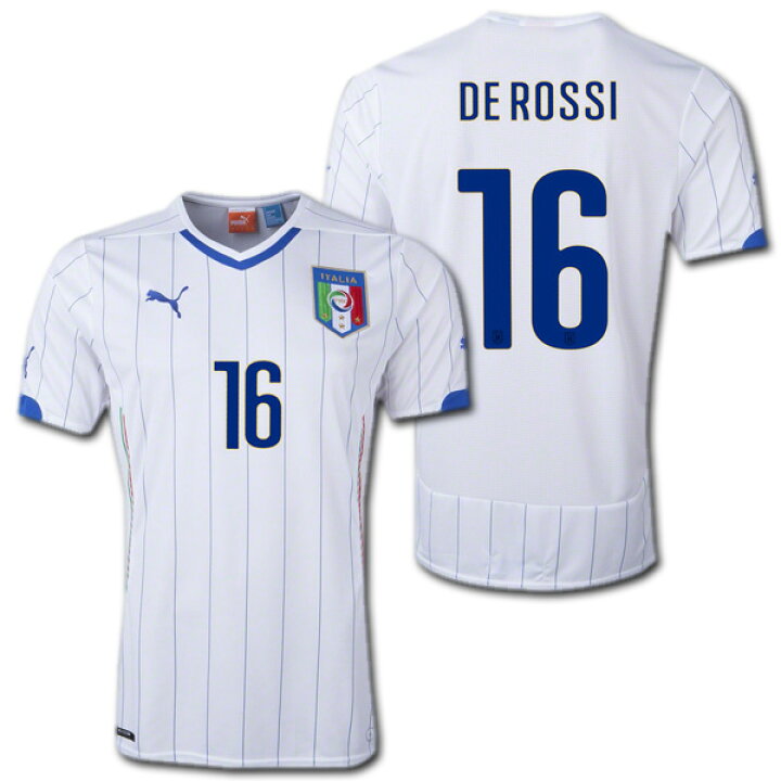 楽天市場】イタリア代表 2014 アウェイ（白） #16 DE ROSSI ダニエレ 