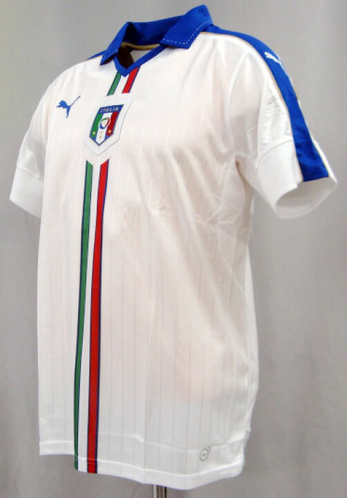 サッカーユニフォーム子供 大人用 イタリア代表ユーロアウェイサッカージャージ 半ズボン サッカーウェア 模様のある白tシャツ 上下セット 空白の番号 Size S