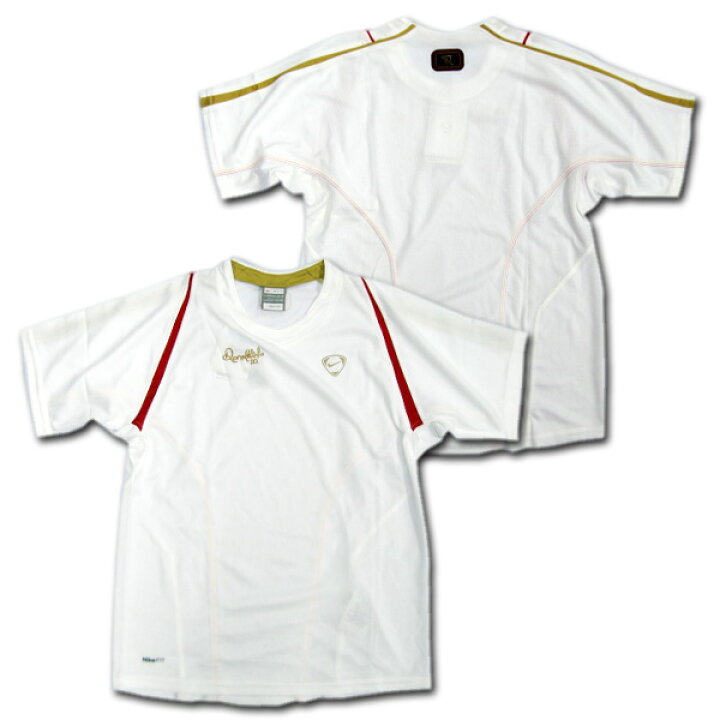 楽天市場 子供用 R10 ロナウジーニョモデル トレーニングユニフォーム 白 ナイキ製 O K A フットボール