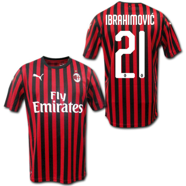 楽天市場】ACミラン 2019/20 ホーム（赤黒） ＃21 IBRAHIMOVIC 