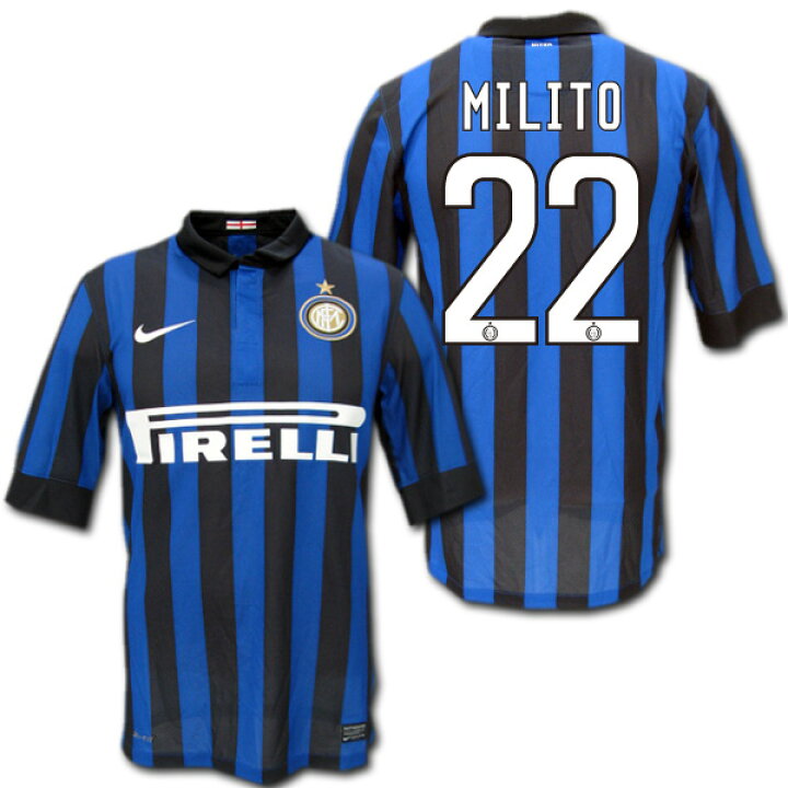 楽天市場】【引退記念】 11/12 インテル ホーム (青黒) #22 MILITO 