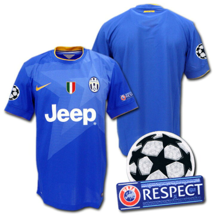 楽天市場】【最新】 ユベントス 14/15 Away(青) CL+respect ナイキ製 