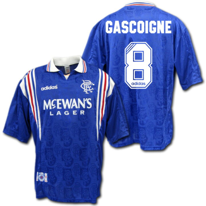 楽天市場】グラスゴー・レンジャーズ 96/97 ホーム(青) # 8 GASCOIGNE 