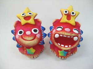 米子焼てぃん 赤 シーサーSサイズ