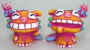 米子焼トロピカル2 赤 シーサーSサイズ