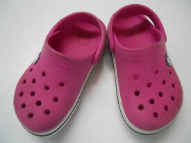 【中古】【あす楽可】◎CROCS/クロックス★☆★キッズサンダル▼C8/9/15.5cm▼ピンク▼クロスライト素材▼