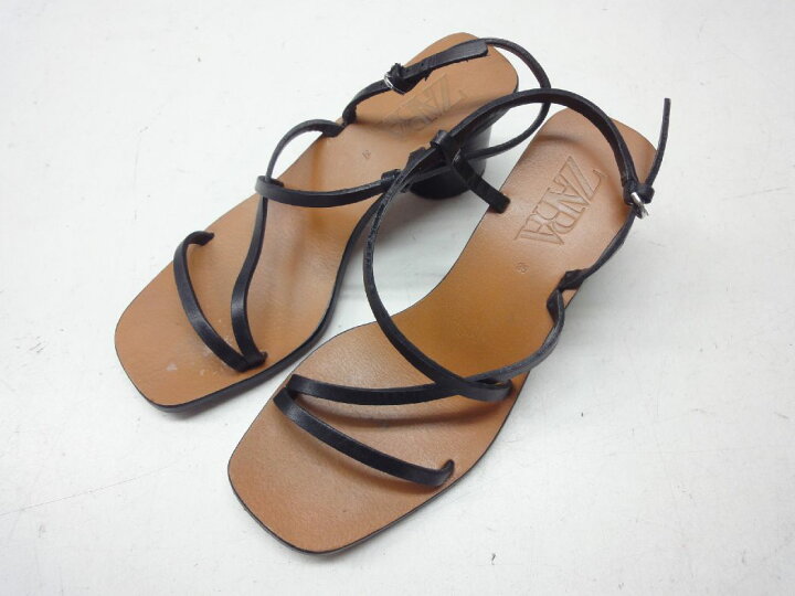 楽天市場】ZARA/ザラ□23.0cm/EU35/CN230/83□レザーストラップ付き 