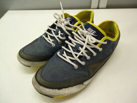 NIKE/ナイキ■27.0cm/US9/UK8/EUR42.5■AIR ZOOM TALACHE 1 LO CV エアズーム タラチ 324757 411/メンズスニーカー■ブラック×ネイビー×イエロー■アッパーにキャンバス×ヌバックを使用、ネイビーベースにアクセントカラーのイエローが効いたスポーティなカラー☆【中古】