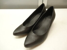 n'Or LABEL■S(22.0cm〜22.5cm程度)■カラーヒールパンプス■BLACK/BLUE/ブラック/ブルー/黒色/青色■個性派◎ブルーカラーの太めのチャンキヒールがポイント☆【中古】