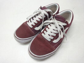 VANS/バンズ■23.5cm/US5H/EUR37■WINE RED/ワインレッド■天然皮革(スエードレザー/本革)◎スエード×キャンバス生地のコンビ素材☆【中古】