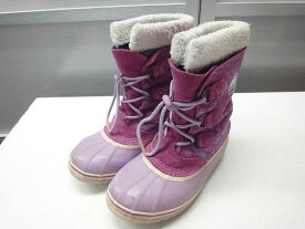 SOREL/ソレル■24.0cm/USA6/UK5.5/EUR38 2/3■WATERPROOF ウォータープルーフ ウィンター スノー ハーフ ブーツ 1484021531 NY1847 531■ピンク/パープル/ホワイト■可愛いデザイン、カラーリング☆【中古】