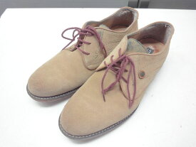 stefanorossi/ステファノロッシ■EUR42(26.5cm〜27.0cm)■CHUKKA チャッカ SR07058 スエード レースアップ 編み上げ カジュアルシューズ■BEIGE/ベージュ■天然皮革(本革/スエードレザー)◎バングラデシュ製☆【中古】