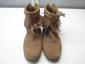 MINNETONKA/ミネトンカ◆HI TOP BACK ZIP BOOT/ハイトップバックジップブーツ◆レディース ブーツ◆US6/23.0cm程度◆297T【中古】