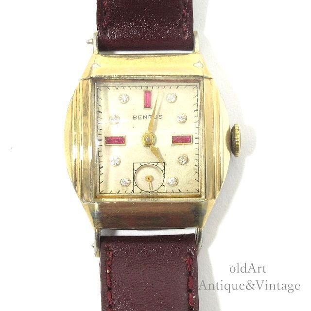 SWISS スイス製 1940年代 USA アメリカン ヴィンテージ BENRUS ベンラス 手巻き式 メンズ ジュエリー ウォッチ 紳士  腕時計【N-20901】【中古】【送料無料】 | オールドアートアンティーク