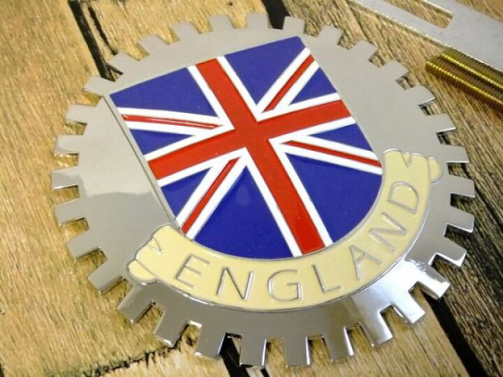 楽天市場】新品未使用イギリス国旗カーエンブレム/グリルバッジ【M 