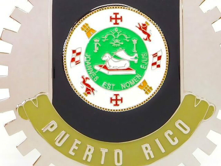 楽天市場 新品未使用 プエルトリコ Puertorico 国章 カリブ海 カーエンブレム グリルバッジ M ネコポスのみ送料無料 オールドアートアンティーク