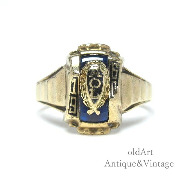 10K Vintage College Ring HERFFJONES製 11号