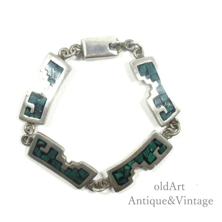 楽天市場】メキシコ製 MEXICO ヴィンテージ シルバー 950 マラカイト  