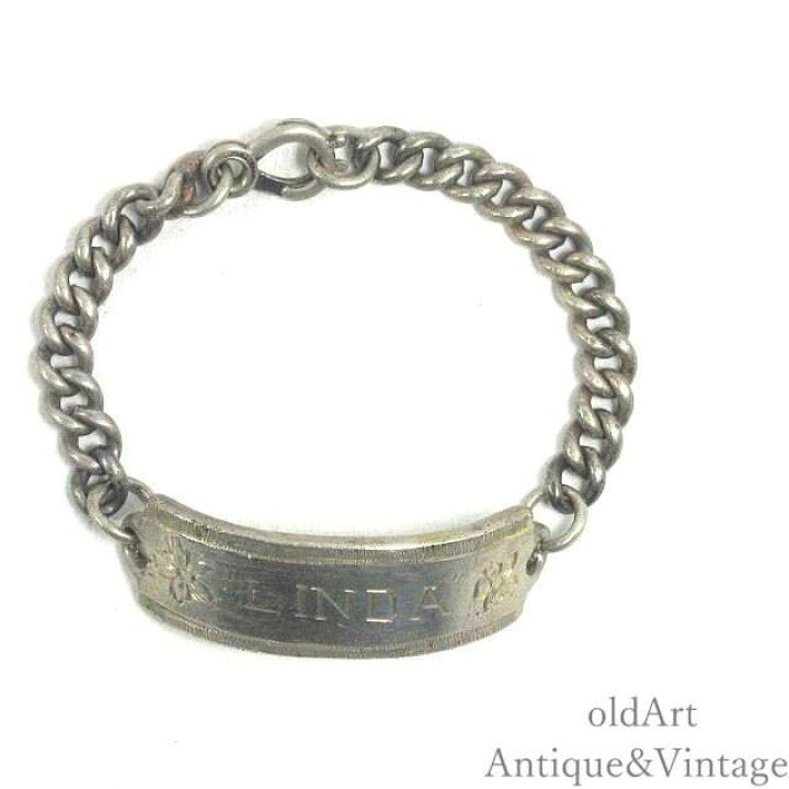 楽天市場】USA製 ヴィンテージ ネームタグ ID レディース スターリング  