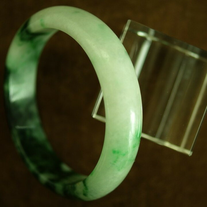楽天市場】翡翠 バングル 深緑、薄緑色 内径59〜62mm アクセサリ 