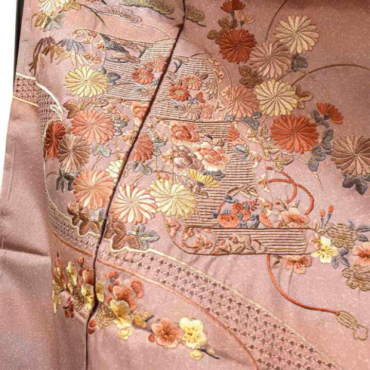 楽天市場】訪問着 蘇州刺繍 仮絵羽 未仕立て品 紬生地 : 和装小物 ONLY