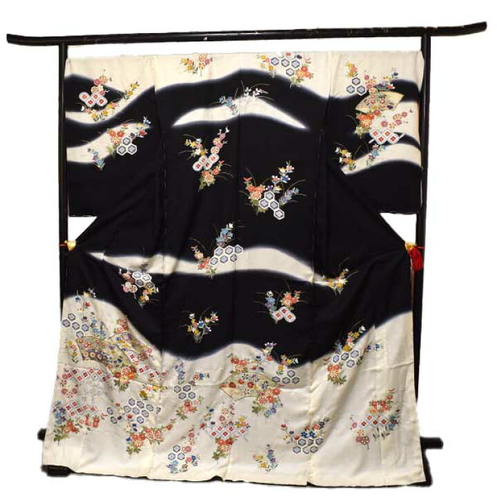 楽天市場】訪問着 仮絵羽 未仕立て品 シロ クロ : 和装小物 ONLY