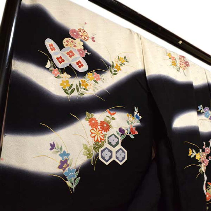 楽天市場】訪問着 仮絵羽 未仕立て品 シロ クロ : 和装小物 ONLY