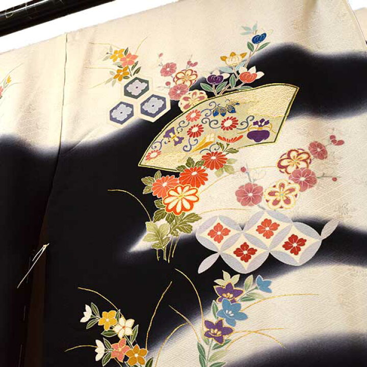 楽天市場】訪問着 仮絵羽 未仕立て品 シロ クロ : 和装小物 ONLY